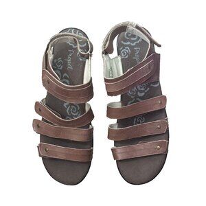 Propet Aurora Brown Leather Slingback Sandals WSX003L Size 10